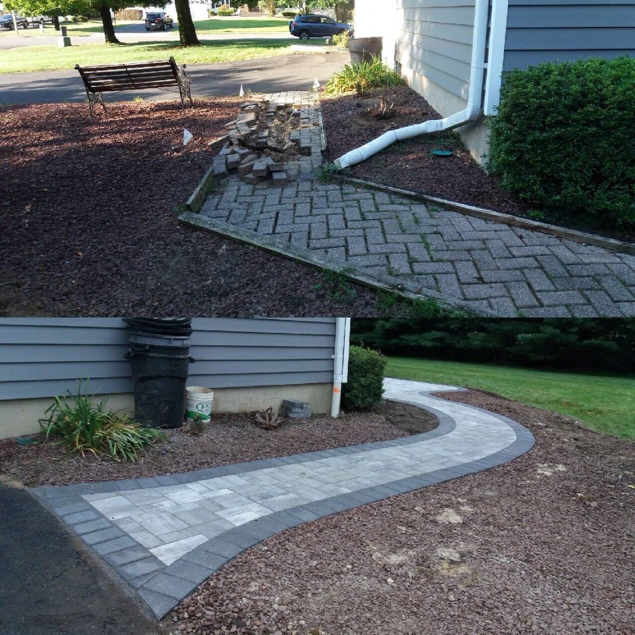 Before and After of Cracked Paving — Freehold, NJ — New Jersey Pavers