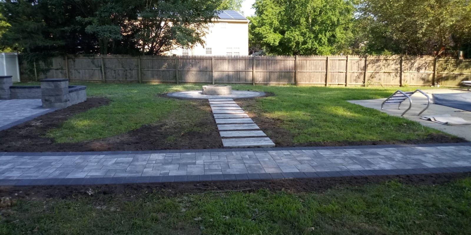 A Round Paving in the Backyard — Freehold, NJ — New Jersey Pavers