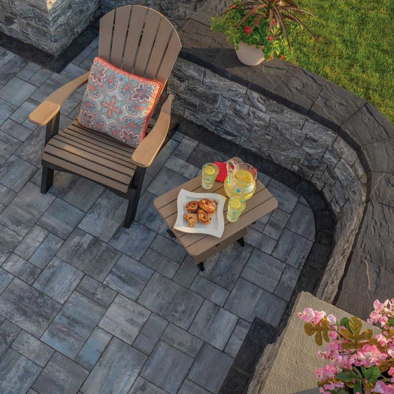 A Patio with Gray Paving — Freehold, NJ — New Jersey Pavers