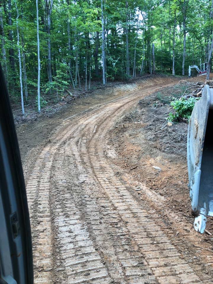 Driveway Under Construction — Hendersonville, NC — Gravely Hydroseeding & Excavating
