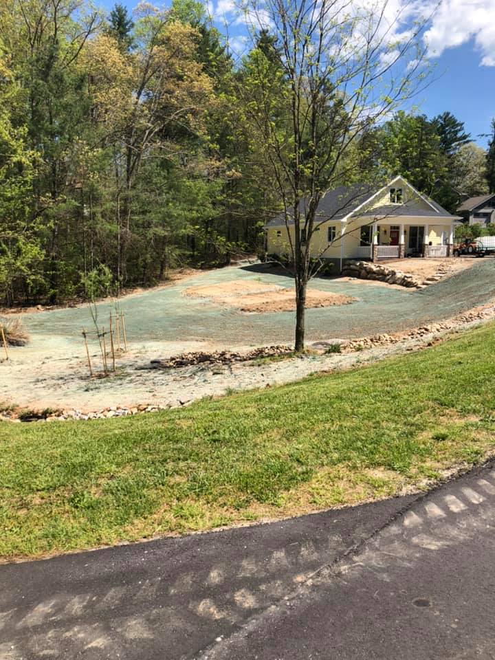 Hyrdroseeding in Walkways — Hendersonville, NC — Gravely Hydroseeding & Excavating