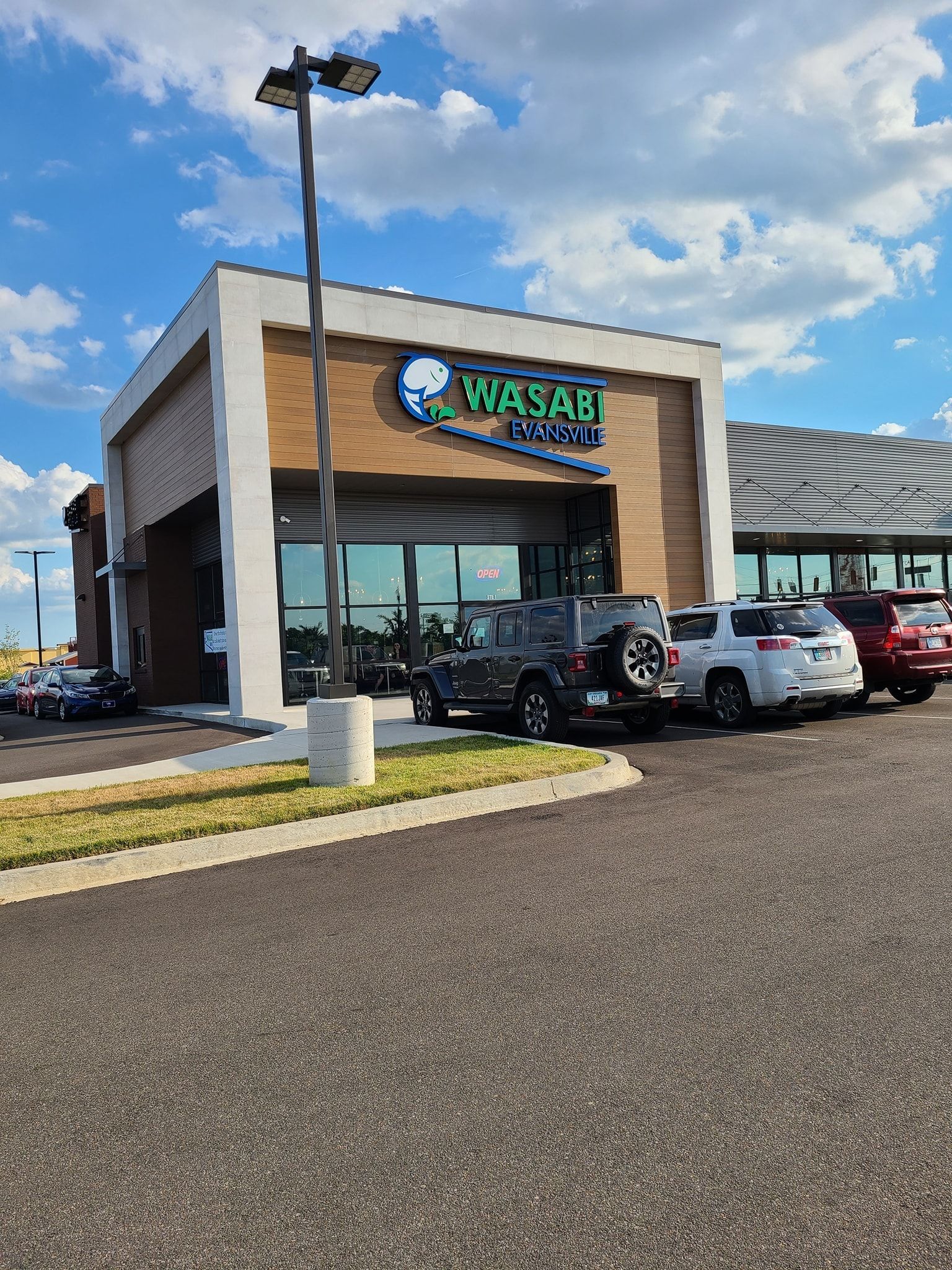 Complete electrical installation at Wasabi Evansville near Fresh Thyme Market, Evansville, IN
