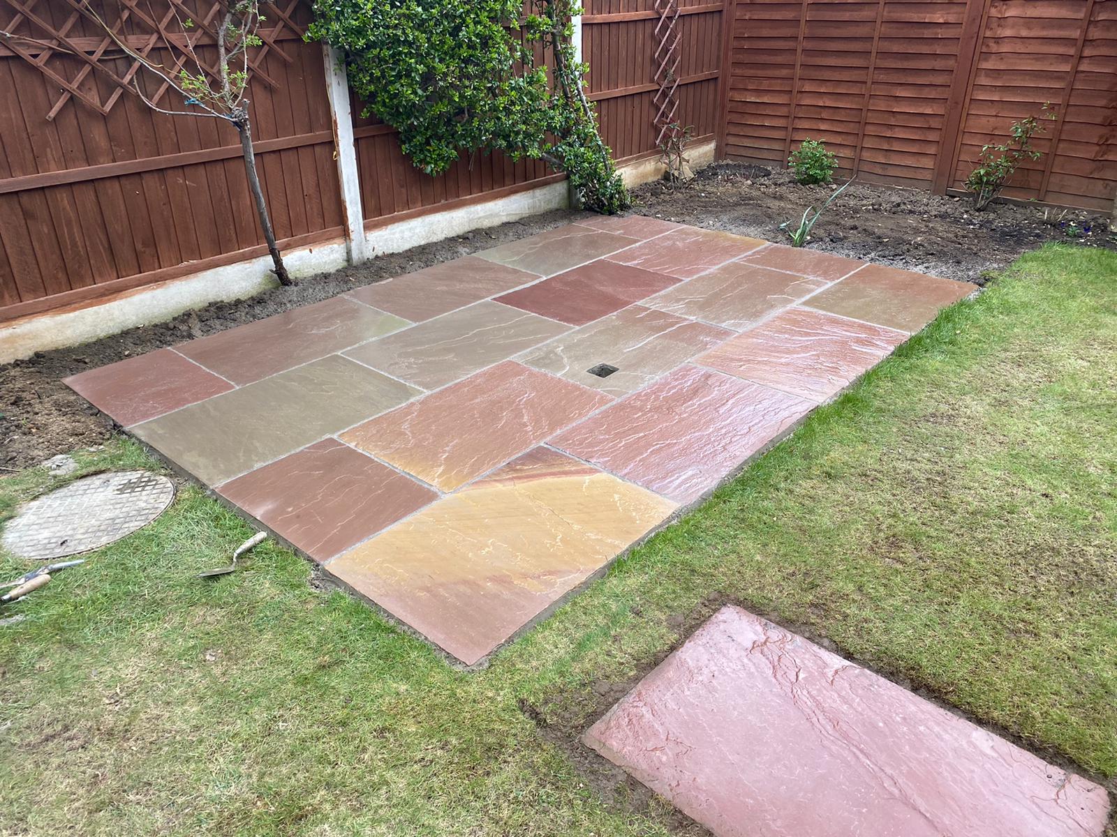 mixed slab patio in Rotherham