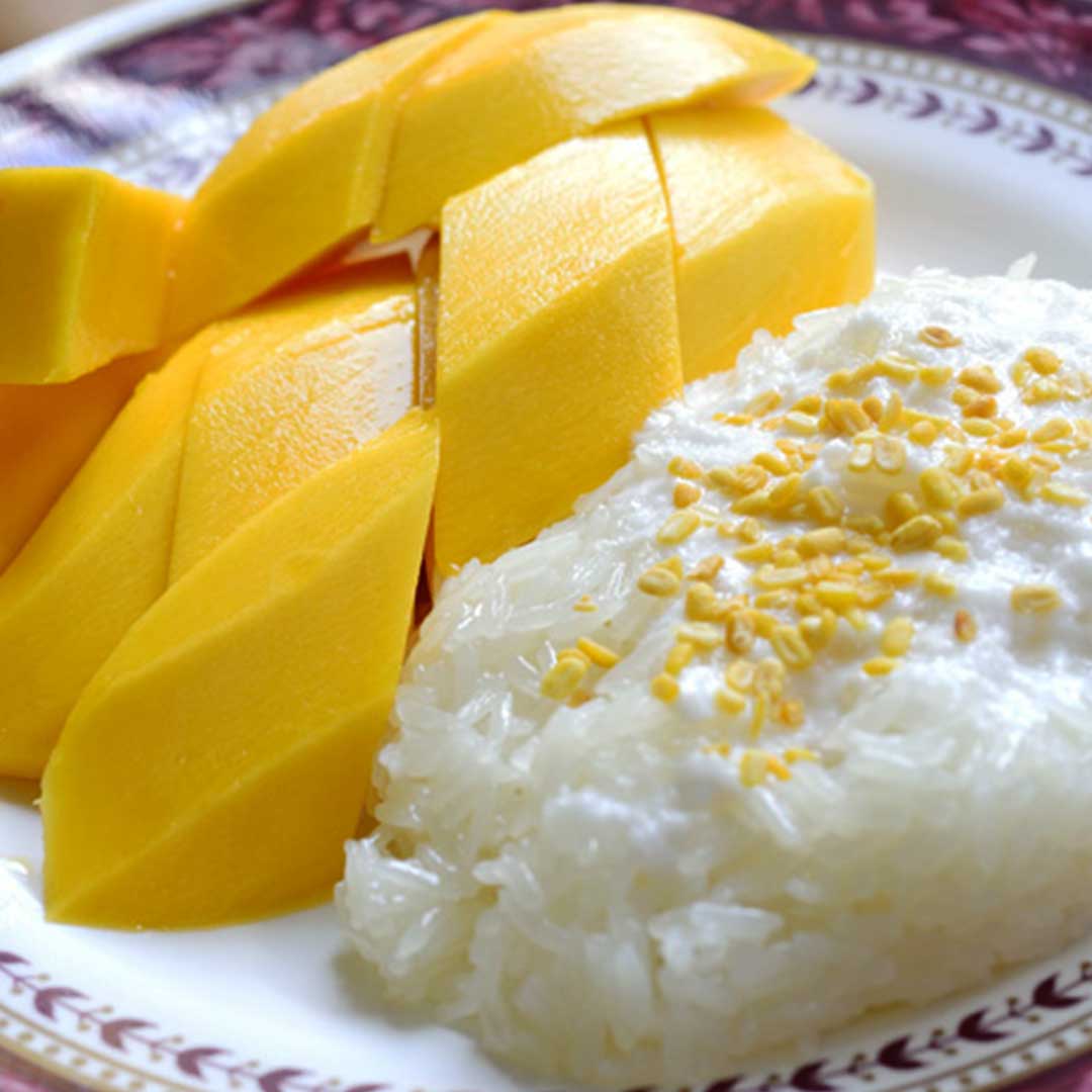 ข้าวเหนียวมะม่วงน้ำดอกไม้