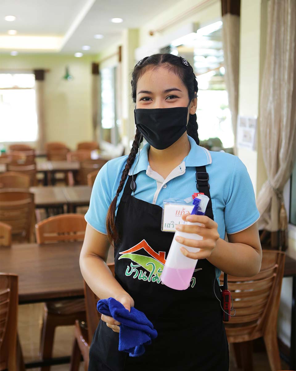 ทำความสะอาดทุกโต๊ะ ฆ่าโควิด19