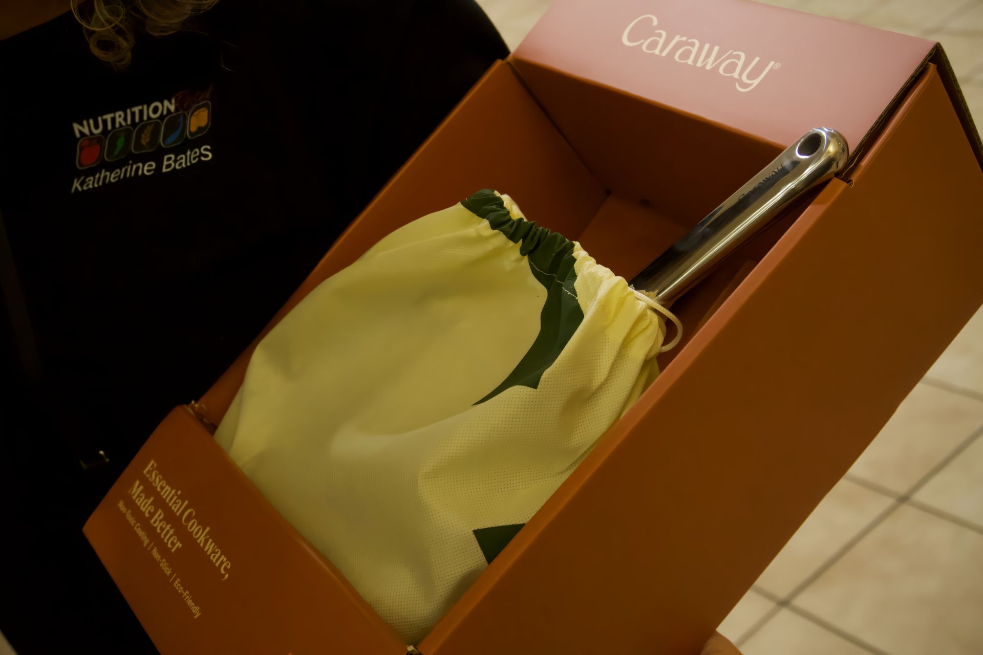 The word caraway is on the top of a box