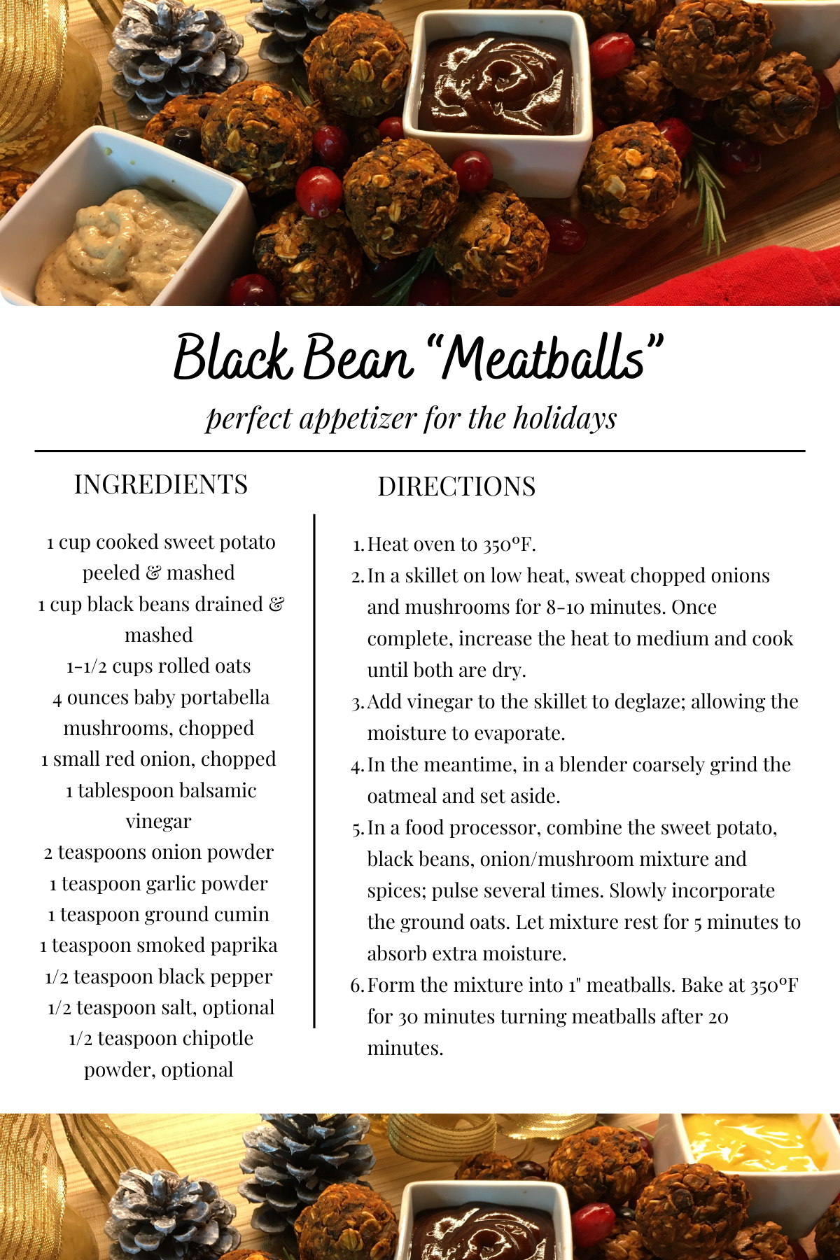 Black Bean Meatballs Recipe