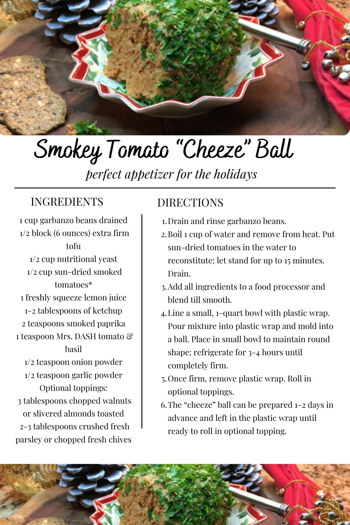 Healthy Smokey Tomato Cheez Ball