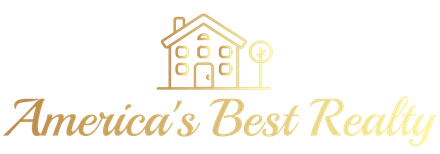 Gold logo with a house and the words 