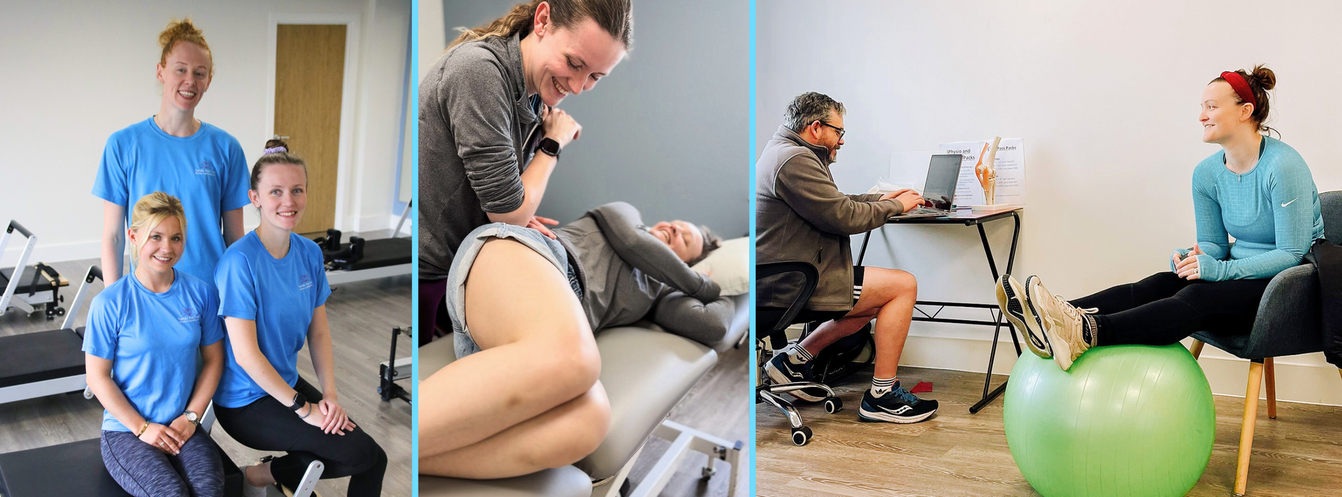 Our team of physiotherapist in action at the clinic