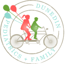 A logo for dunedin pediatrics and family
