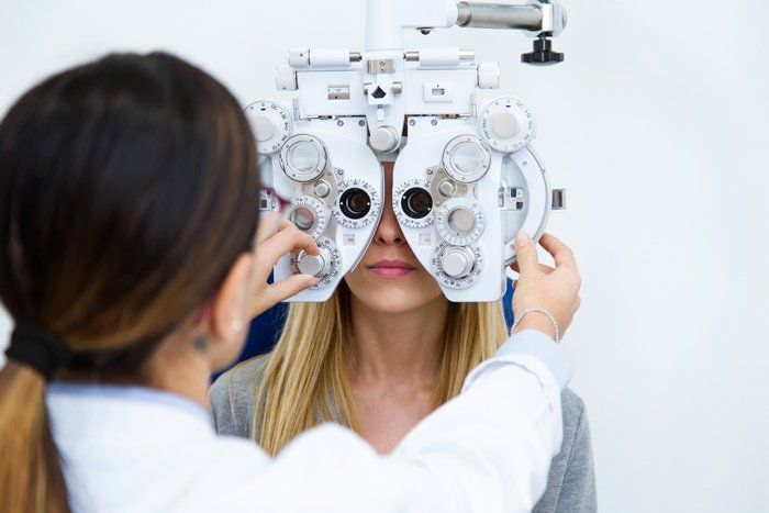 Doing Eye Test in Ophthalmology Clinic — Jacksonville, FL — Mandarin Vision Center