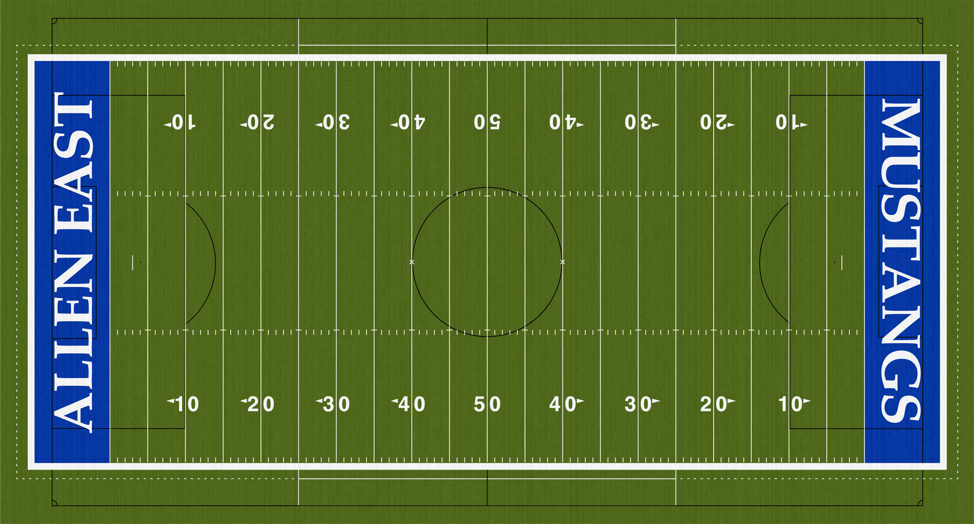 Allen East Mustangs Football Field Turf Goodwin Field Harrod Ohio