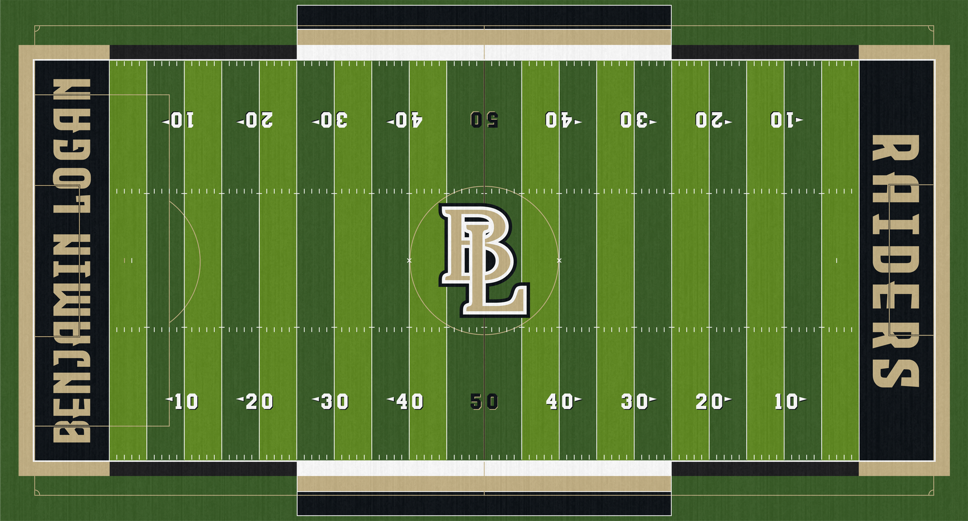 Benjamin Logan Raiders High School Football Turf Bellefontaine