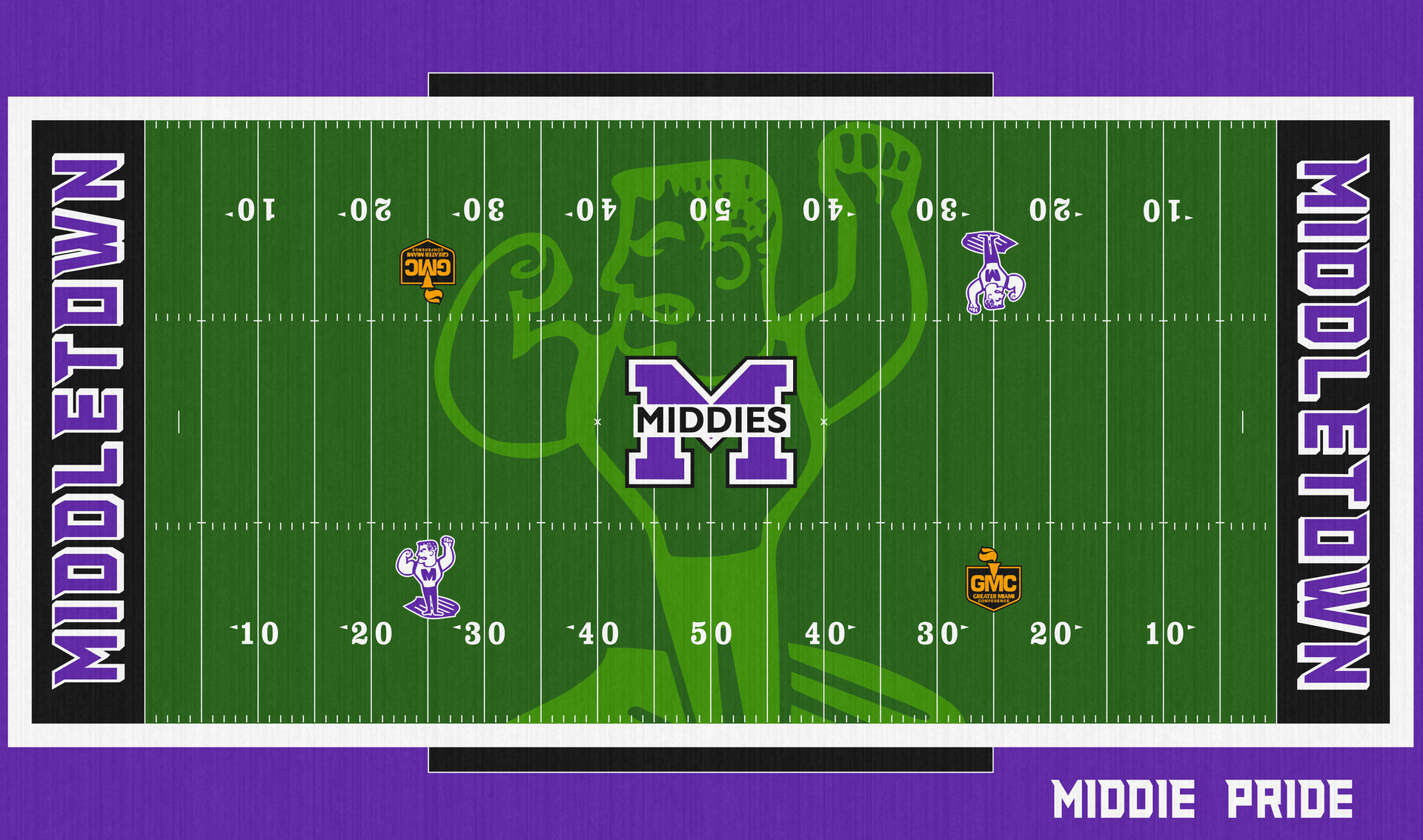 Cris Carter Field at Barnitz Stadium Middletown Middies High School Football Field Middie Pride