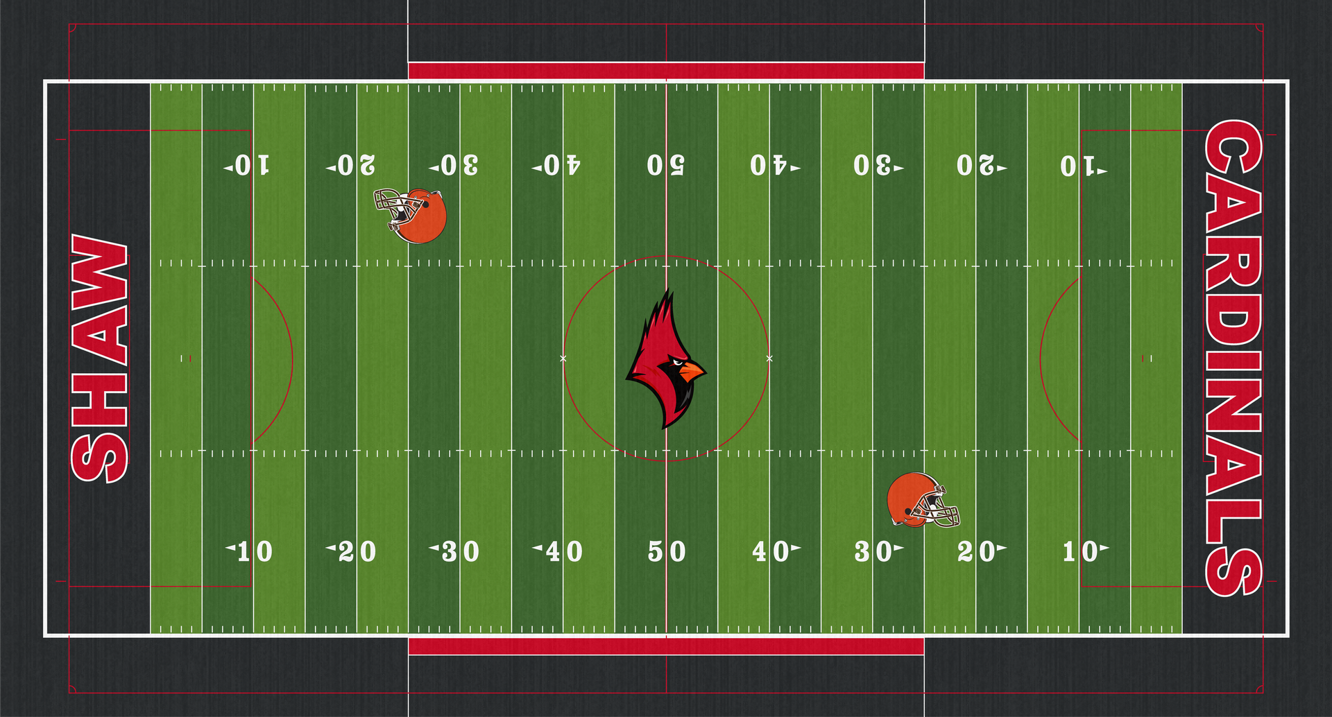 East Cleveland Shaw Cardinals Football Field Turf