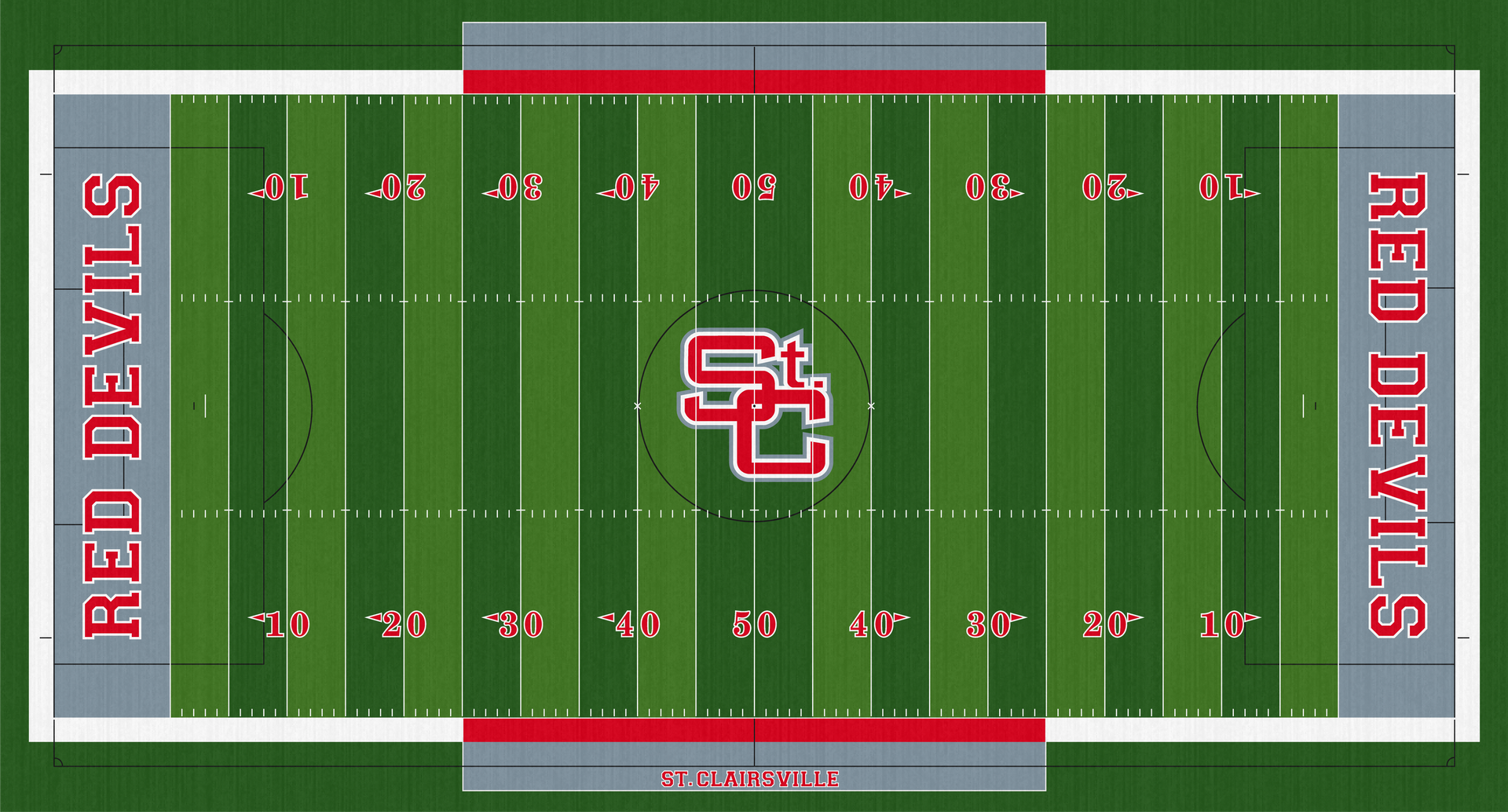 St Clairsville Red Devils Stadium High School Turf