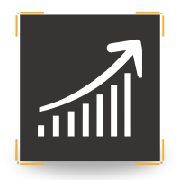 Chart showing upward trend.