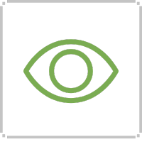 Green eye symbol.