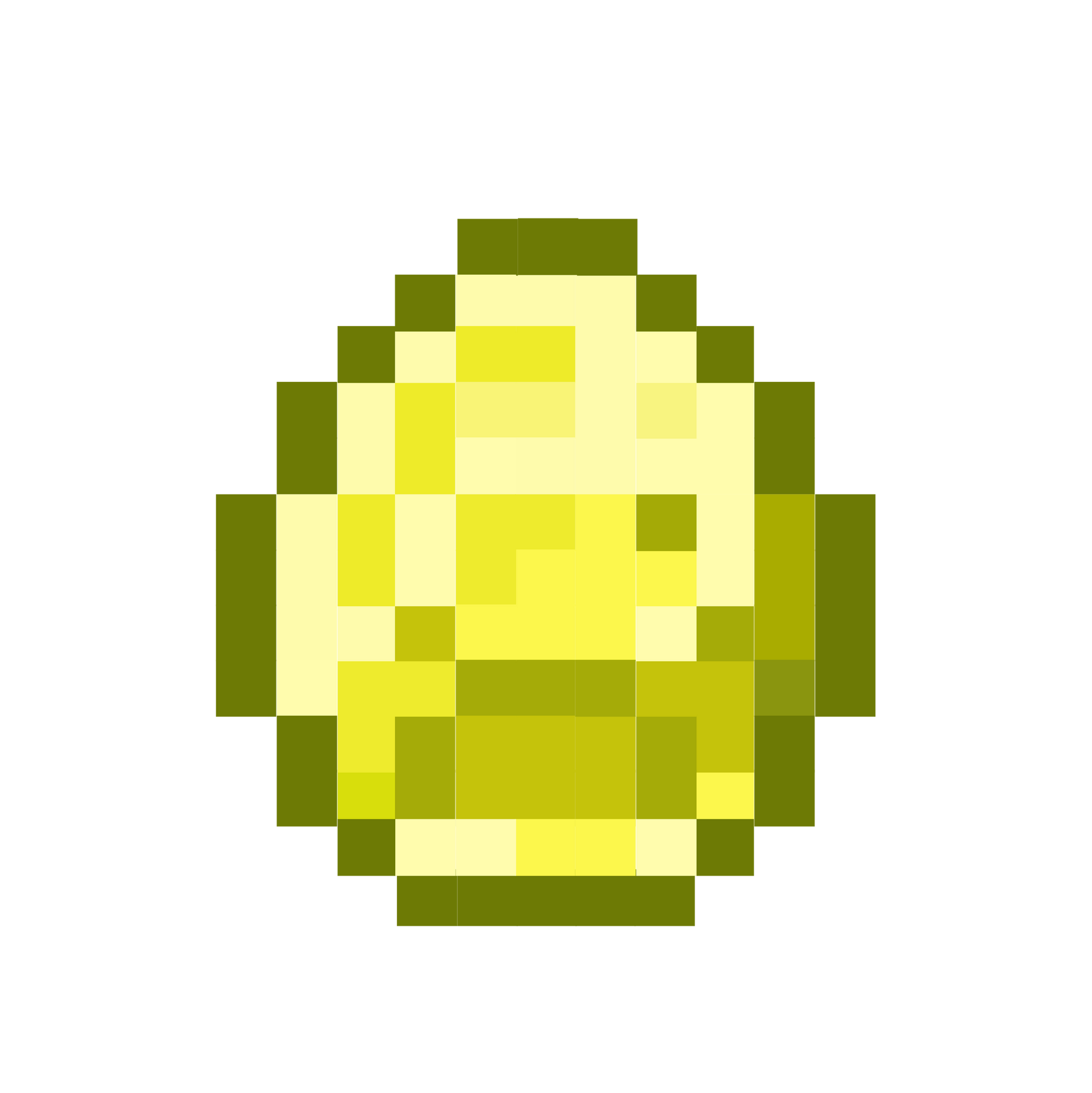 A pixelated, golden-yellow dragon egg.