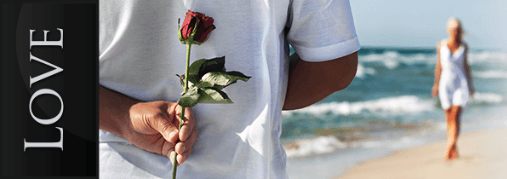 man giving a rose to a woman