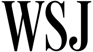 WSJ, stylized logo with bold, serif font.