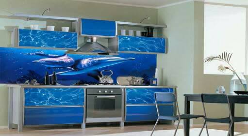 rivestimento cucina stampa oceano