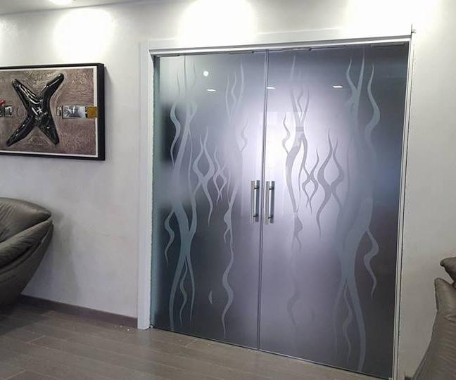 porta in vetro serigrafata