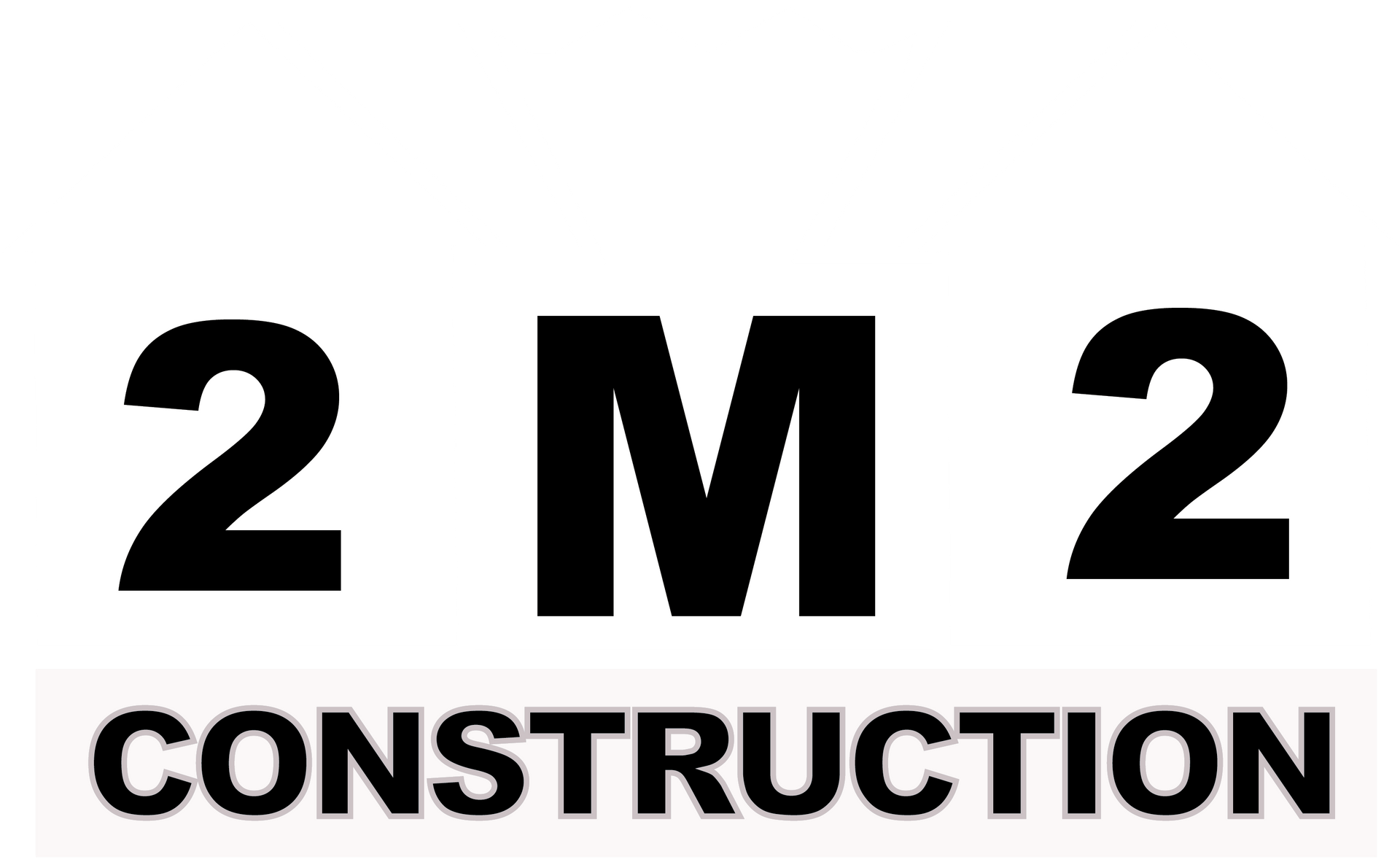 Le logo pour une construction de 2m2 est en noir et blanc.