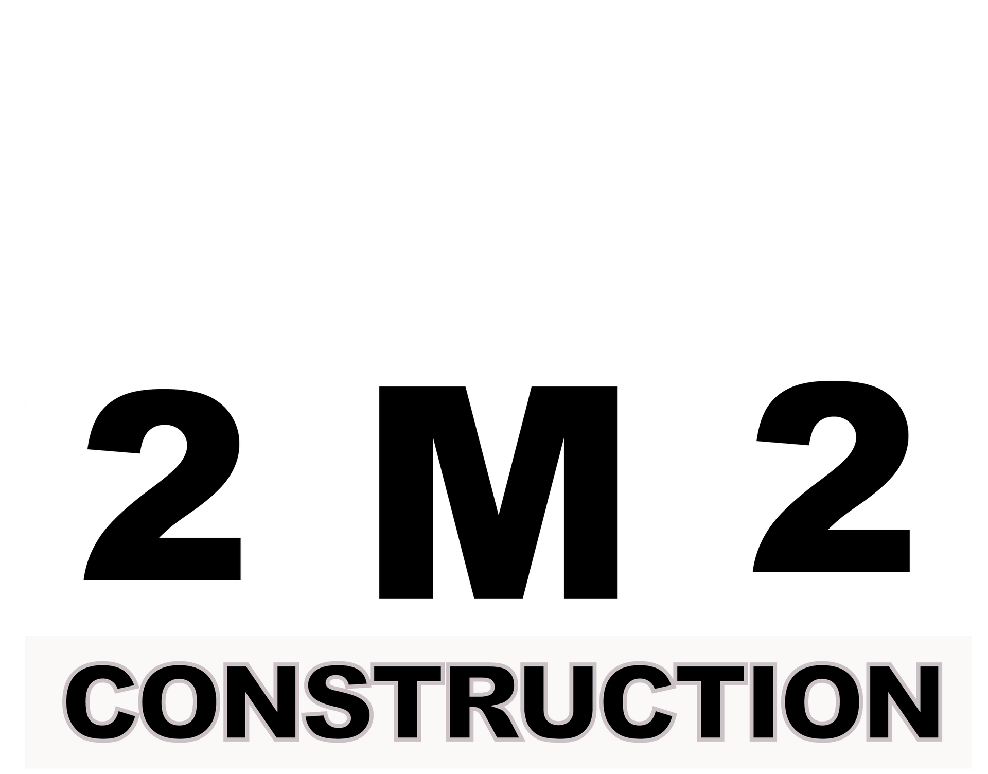 Le logo pour une construction de 2m2 est en noir et blanc.