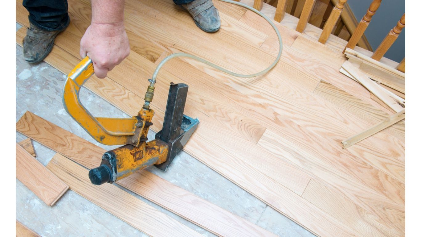 installation of new hardwood floors in Toledo home