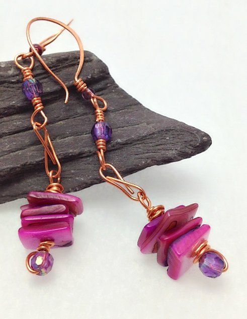 Ellitina Jewellery-Pinks Shell Stacked Earrings