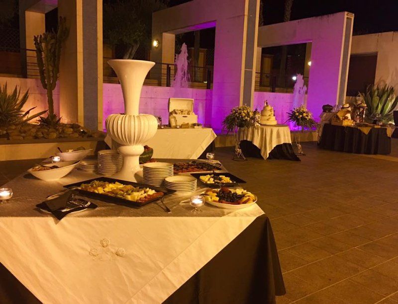 spazio all'aperto per ricevimenti eleganti