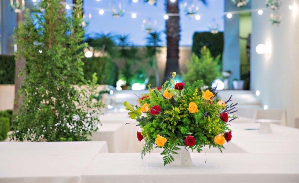 fiori e allestimenti per tavolo di ricevimento