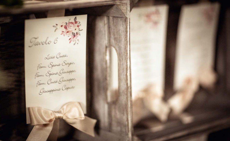 assegnazione posti per ricevimento nuziale all'aperto