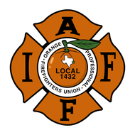 A logo for the local 1432 orange firefighters union