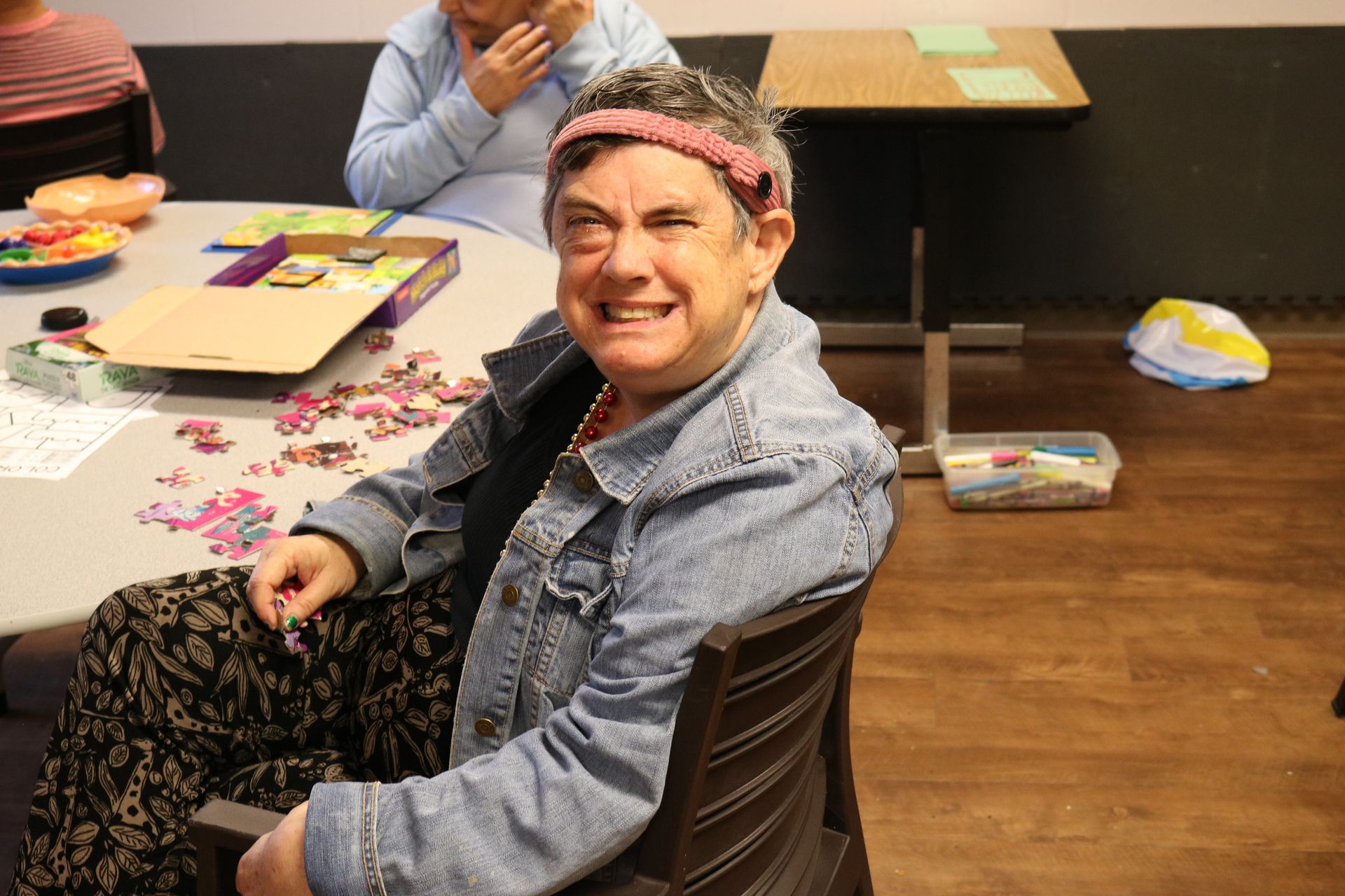 Senior Man Eating Strawberry Cheesecake — Clearwater, FL — The Arc Tampa Bay