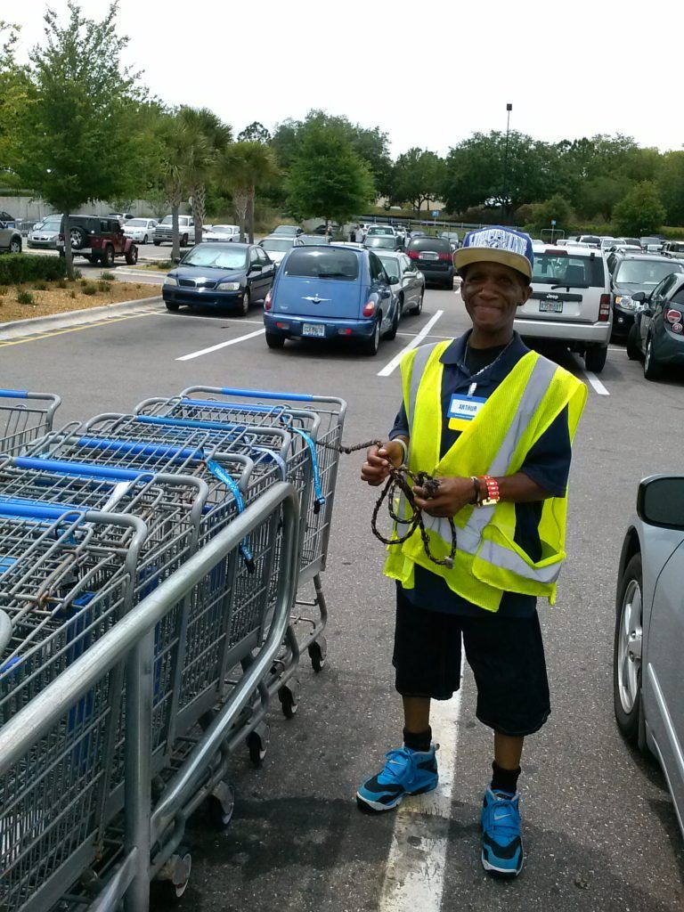Man with Shopping Carts — Clearwater, FL — The Arc Tampa Bay