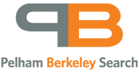 Logo for Pelham Berkeley Search, with gray 