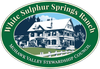 A logo for white sulphur springs ranch mohawk valley stewardship council