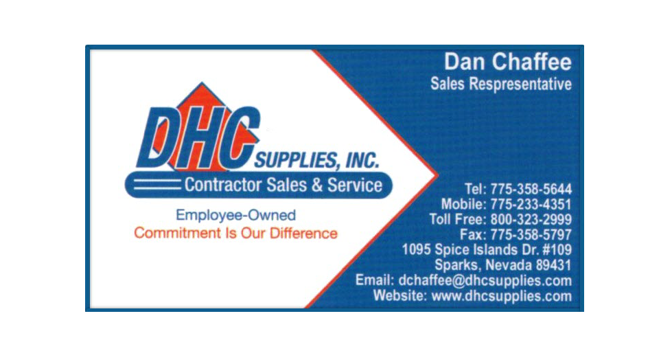 A business card for dhc supplies inc.