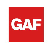 A red square with the word gaf on it.