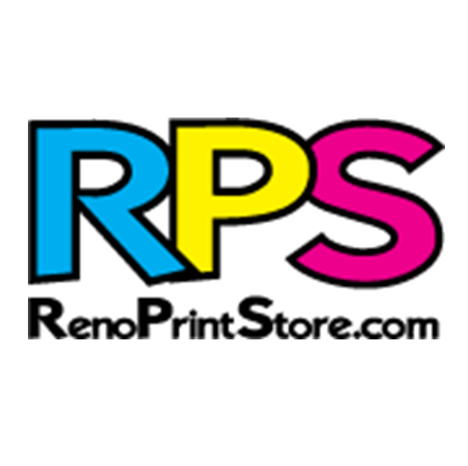 A logo for rps reno print store.com