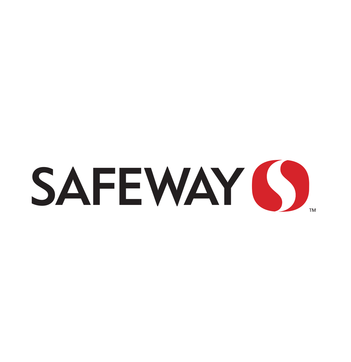 The safeway logo is red and black on a white background.