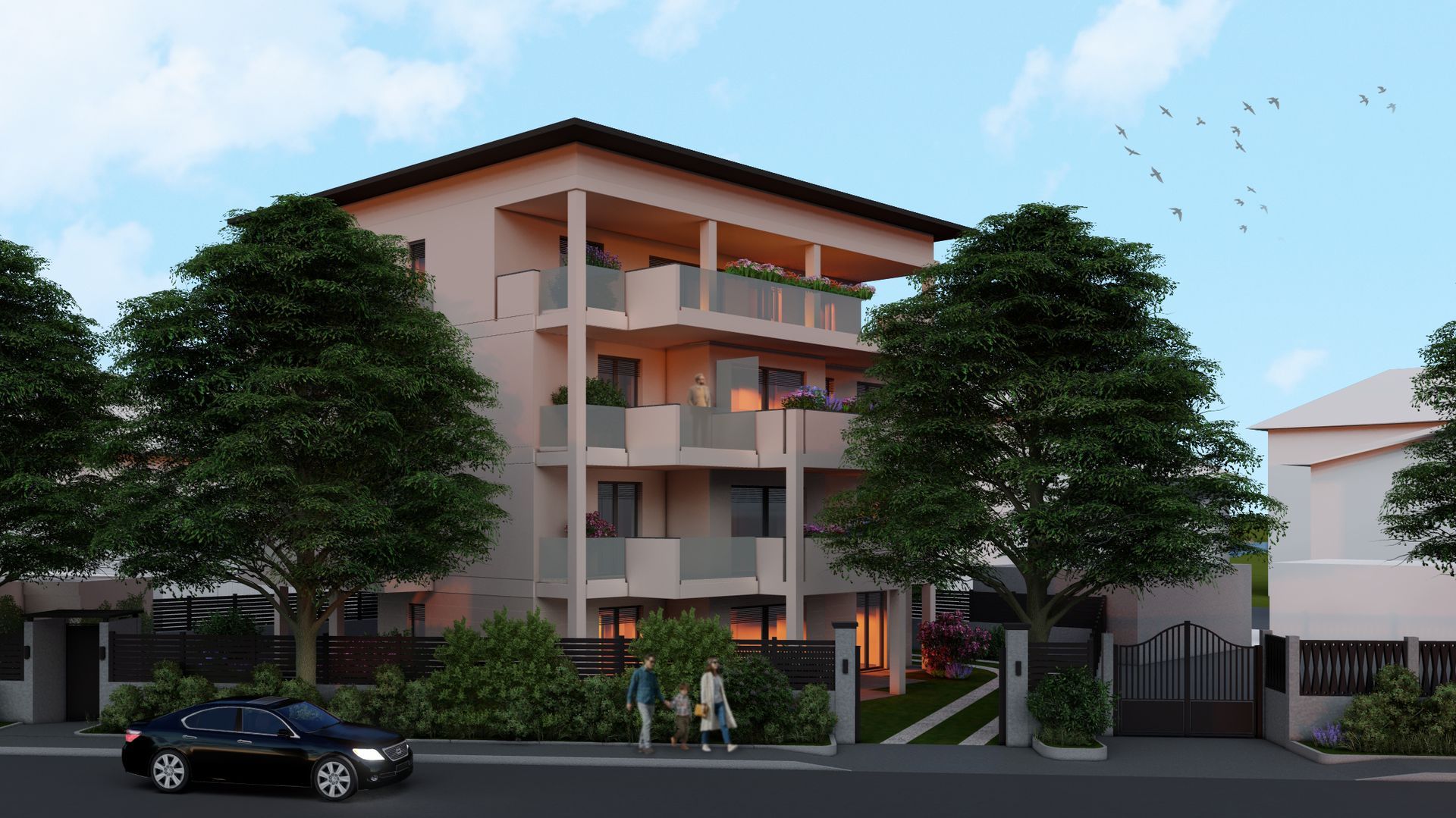 una donna tiene in braccio due bambini e dice 