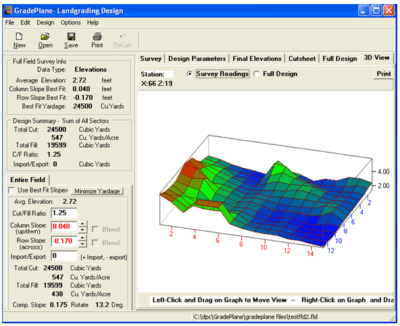 GradePlane LandGrading Design Software — Survey Equipment in Moorpark, CA
