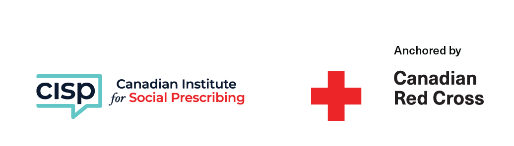 The logos for the canadian institute for social prescribing and the canadian red cross