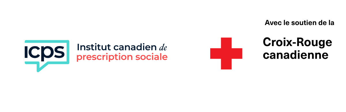 The logos for the canadian institute for social prescribing and the canadian red cross