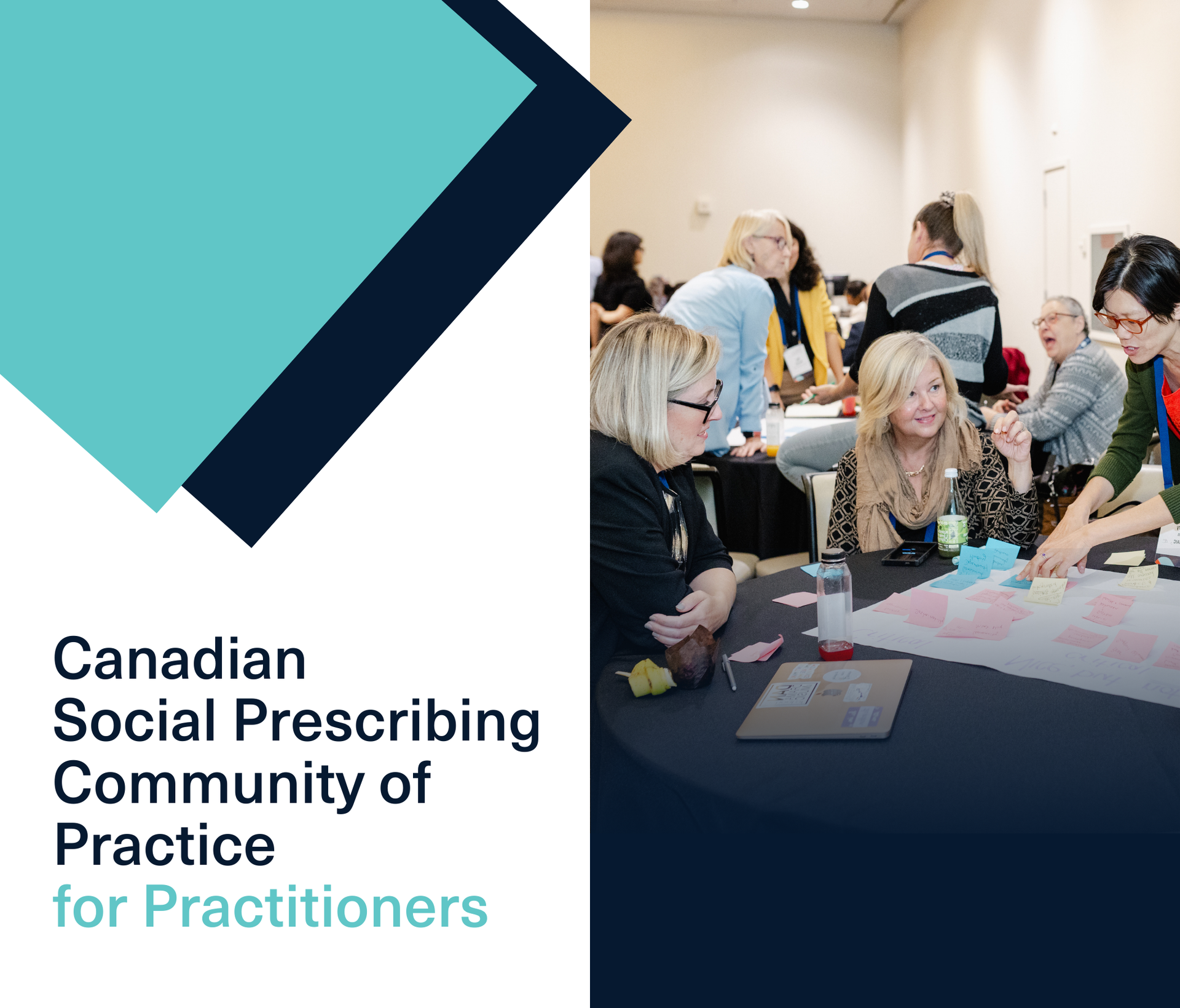 A group of people are sitting around a table in a room.