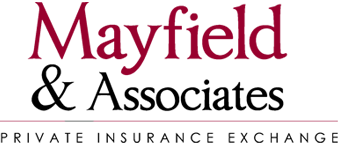 A logo for mayfield & associates private insurance exchange